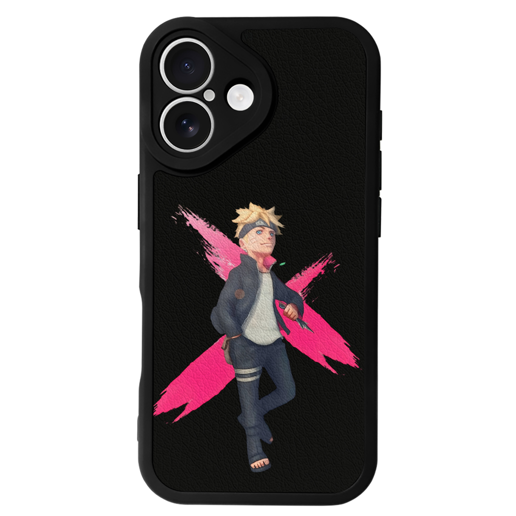 （画像用） NARUTO -ナルト- うずまき ボルト Uzumaki Boruto 【iPhone 16シリーズ対応】シリコンスマホケース（レザー調） 材質：シリコン